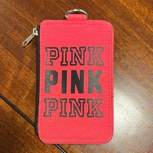 PINK Zip Phone Wallet Case - Pink